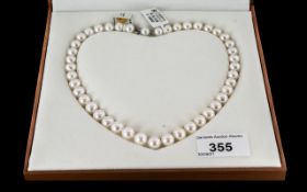 Fine Set of Cultured Pearls of Consisten