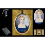 Victorian Period Hand Painted Portrait M