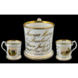 Hand Painted Antique Mid Victorian Mug.