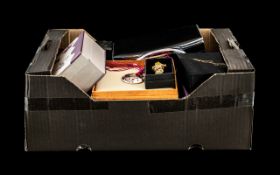 A Box Containing a Large Quantity of Costume Jewellery, mostly modern,