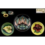 Moorcroft Tubelined Pin Dish of Small Proportions ' Blackwell ' Design, Date 2013. 4,5 Inches - 11.