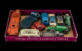 Collection of Vintage Diecast Model Cars and Trucks, including Dinky Leyland Comet,