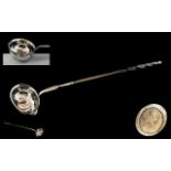 George III Sterling Silver and Horn Handle Tody Ladle,