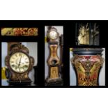 Impressive Reproduction French Ormolu Mounted Louis XVIth Style Shaped Longcase Clock,