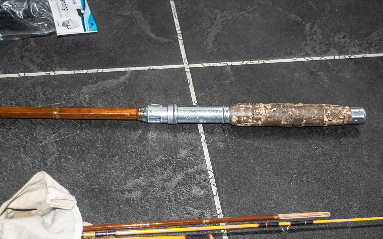 Fishing Interest - Three Fishing Rods, a landing net and hard shell box full of fishing tackle, - Image 22 of 27