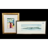 Two Framed Watercolour Paintings, one by Alexandre Bonade dated 1991, of St Halo,