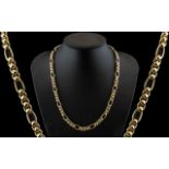 9ct Gold Roller Ball Link Necklace, Solid Links, 20 Inch In Length,