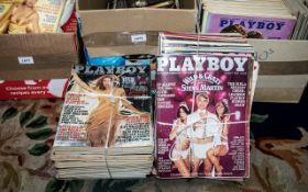 Playboy Interest - Quantity of 45 1980's Magazines.