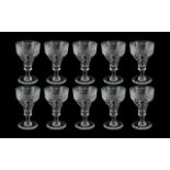 Collection of Victorian Wine Glasses.