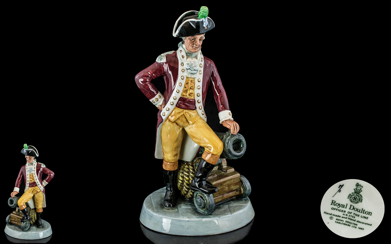 Royal Doulton Hand Painted Porcelain Figure ' Officer of The Line ' HN2733. Designer W.K.Harper.