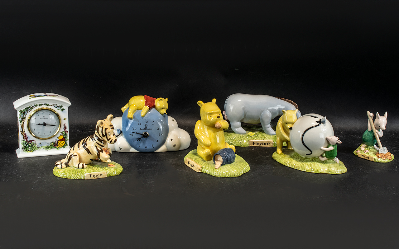 Collection of Royal Doulton Winnie The Pooh Porcelain Figures, from the Winnie the Pooh collection,