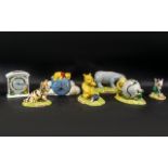 Collection of Royal Doulton Winnie The Pooh Porcelain Figures, from the Winnie the Pooh collection,