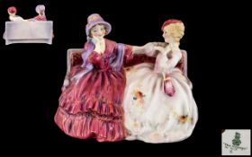 Royal Doulton Hand Painted Porcelain Figure ' The Gossips ' Red and Cream Colour way. HN2025.