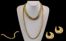 A Small Collection of Attractive and Superior Quality Gold Plated Jewellery.