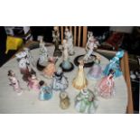 Collection of 18 Lady Figurines, comprising Leonardo Collection 'Constance', 'Christine',