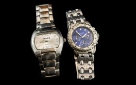 Two Vintage Gents Stainless Steel Wristwatches, Sequel,