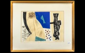 Alistair Grant (1925- 1997) Modern Abstract Etching 'The Shoe',