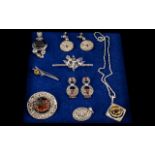A Fine Collection of Sterling Silver Stone Set Jewellery.
