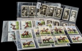 Cigarette Card Interest - Two Full Sets to include W D Wills Racehorses and Jockeys 1938 a series