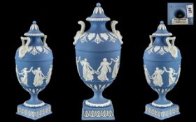 Wedgwood - Superb Quality Collectors Item Ltd and Numbered Edition Blue and White Jasper Twin