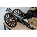 Fine Scale Model of a Military Field Gun and Carriage,