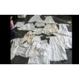 Collection of Victorian Christening Gowns and cotton and lace babies robes, 14 in total,