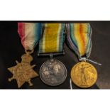 Set of Three WWI Issue Medals, with ribbons, to Cpl. (10053/10056) W.B.Cox: E.SURR.R.