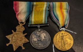 Set of Three WWI Issue Medals, with ribbons, to Cpl. (10053/10056) W.B.Cox: E.SURR.R.