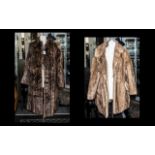 Honey Coloured Mink Jacket with collar and reveres, two side pockets,