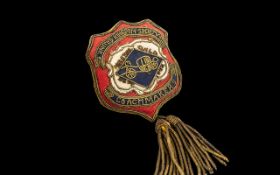 Preston Guild Interest - Rare 1902 Gold Braid Guild Badge for the United Kingdom Society of