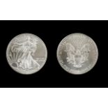 United States of America Liberty Silver One Dollar, Purity 1 oz Fine Silver .999. Date 2015.