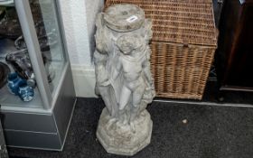 Stone Garden Statue 'The Three Graces', representing Greek mythology of Charities,