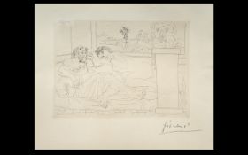 Pablo Picasso (1881-1973) Le Repos de Sculpteur IV (from the Vollard Suite) (Bloch 174) Etching