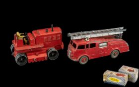 Dinky Toy Heavy Tractor, No. 963, boxed, together with another boxed Dinky Fire Engine No. 955.