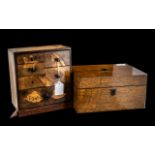 Victorian Ladies Oak Sewing Box,
