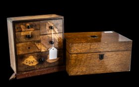 Victorian Ladies Oak Sewing Box,