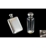 Early 20th Century - Sterling Silver Screw Top Perfume Bottle / Flask of Small Proportions and