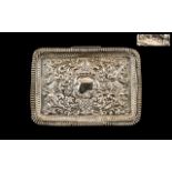 Large Embossed Silver Trinket Tray, London 1910, maker RP, 10 5 inches (26.25cms) x 7.5 inches (18.