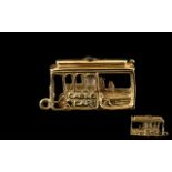 Stanhope - Interesting 14ct Gold Charm - In the Form of a San Francisco Cable Car,