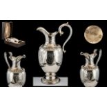 Garrard of London Fine Quality - Elizabeth II Sterling Silver Wedding Commemorative Claret Jug.