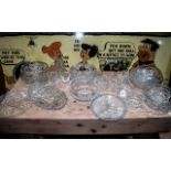 Large Quantity of Quality Glass Items, comprising six assorted crystal glass fruit/trifle bowls,