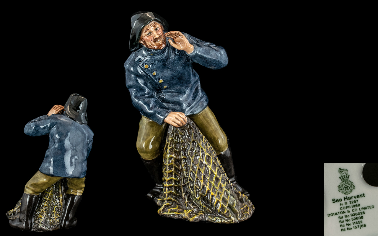 Royal Doulton Hand Painted Porcelain Figure ' Sea Harvest ' HN2257. Designer M. Nicoll. - Image 2 of 3