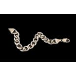 A Vintage Good Quality Sterling Silver Curb Bracelet, with good clasp. Fully marked for silver.