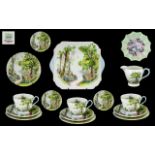 Shelley - Superb Part ( 15 ) Piece Tea Service ' Woodland ' Design. Pattern No 13348.