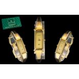 Gucci - Ladies Signed Gold on Steel Fashion Watch. Model No 1500.