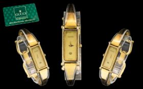 Gucci - Ladies Signed Gold on Steel Fashion Watch. Model No 1500.