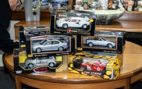 A Collection of Boxed Die Cast Model Cars, to include Top Speed Radio Control Sports Car,