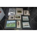 A Collection of Framed Prints ten in total. Comprising of Hampshire Carabiniers Yeomanry by R