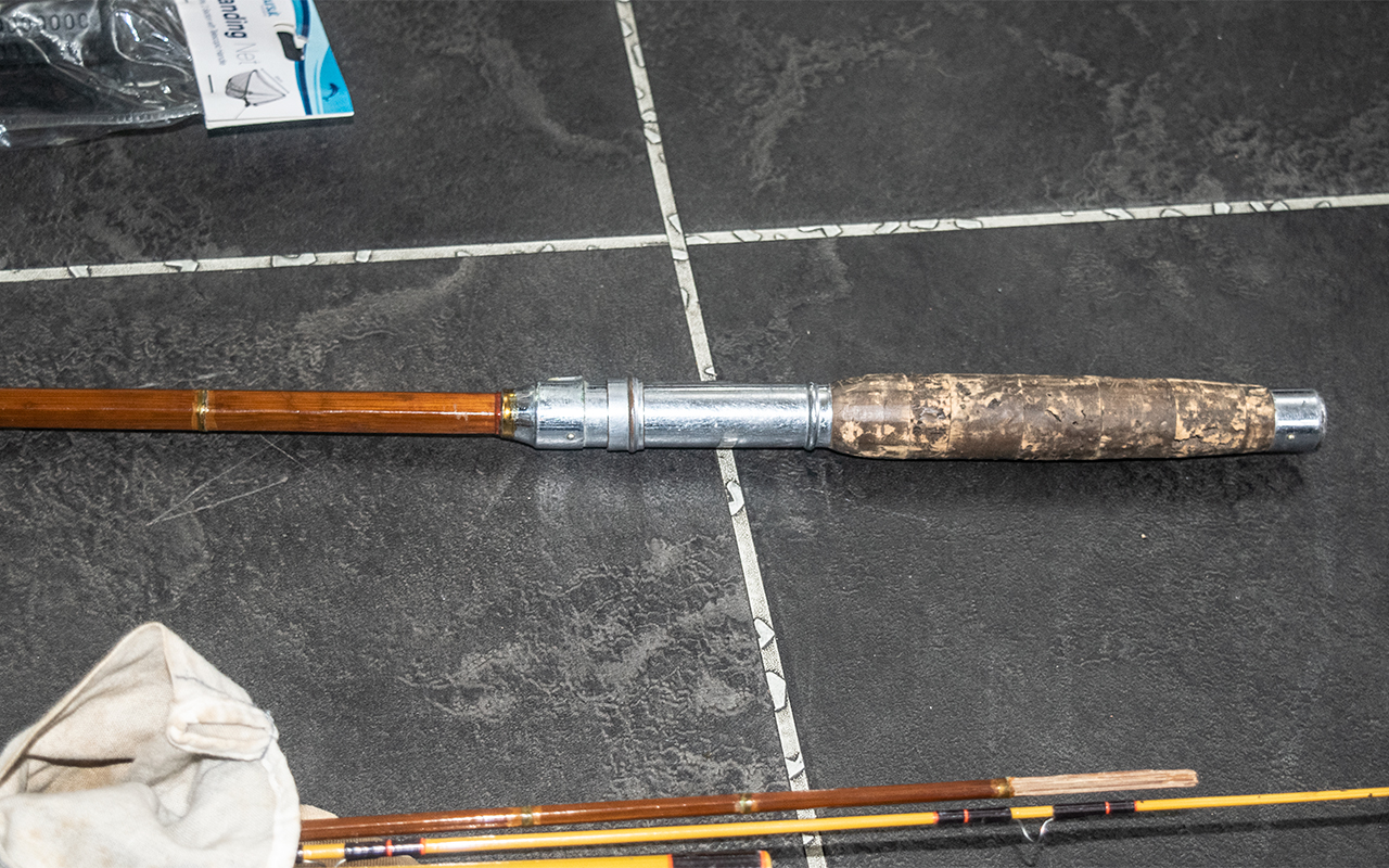 Fishing Interest - Three Fishing Rods, a landing net and hard shell box full of fishing tackle, - Image 23 of 27