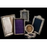 Six Various Sterling Silver Photograph Frames in different shapes and sizes from 7 inches (17.